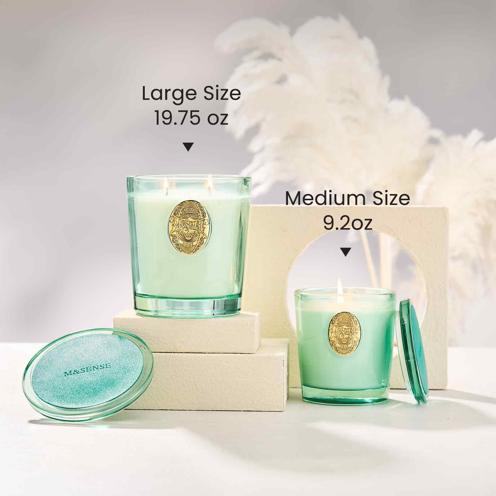 M&SENSE large candle for home office use gives steady scent without overpowering space