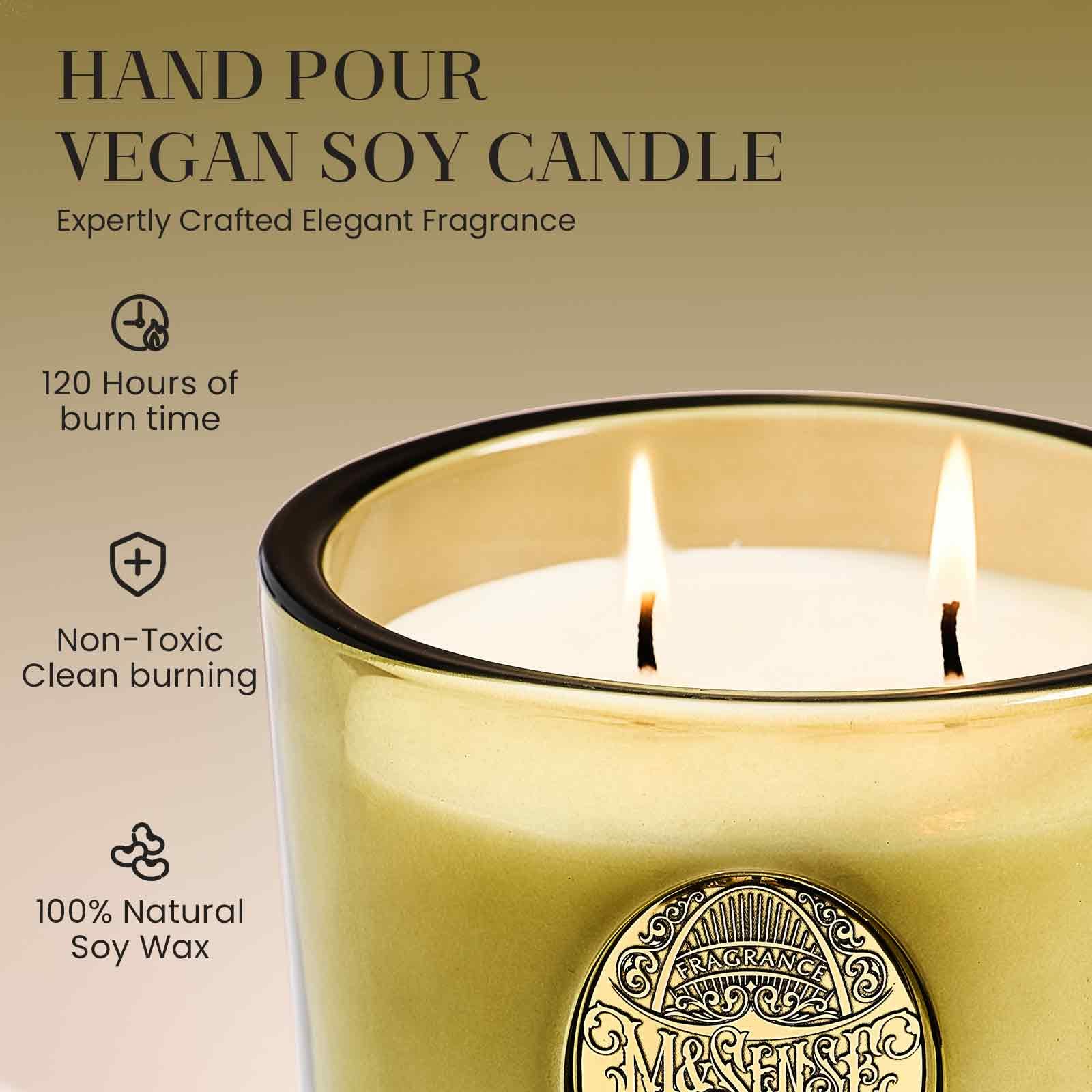 M&SENSE green decor candle adds stylish touch to living rooms