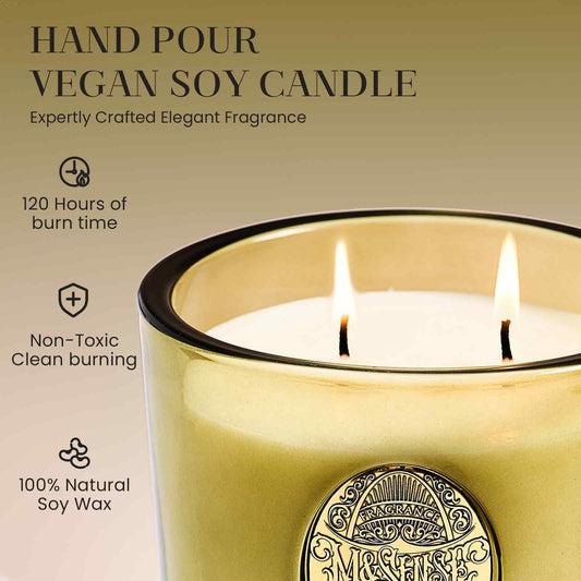 M&SENSE green decor candle adds stylish touch to living rooms