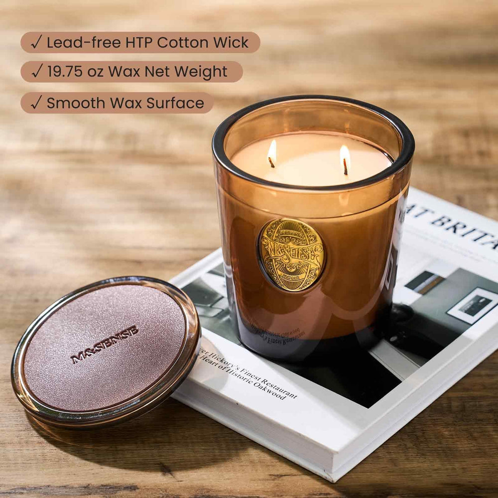 M&SENSE candle enhances living rooms with a cozy ambient glow.