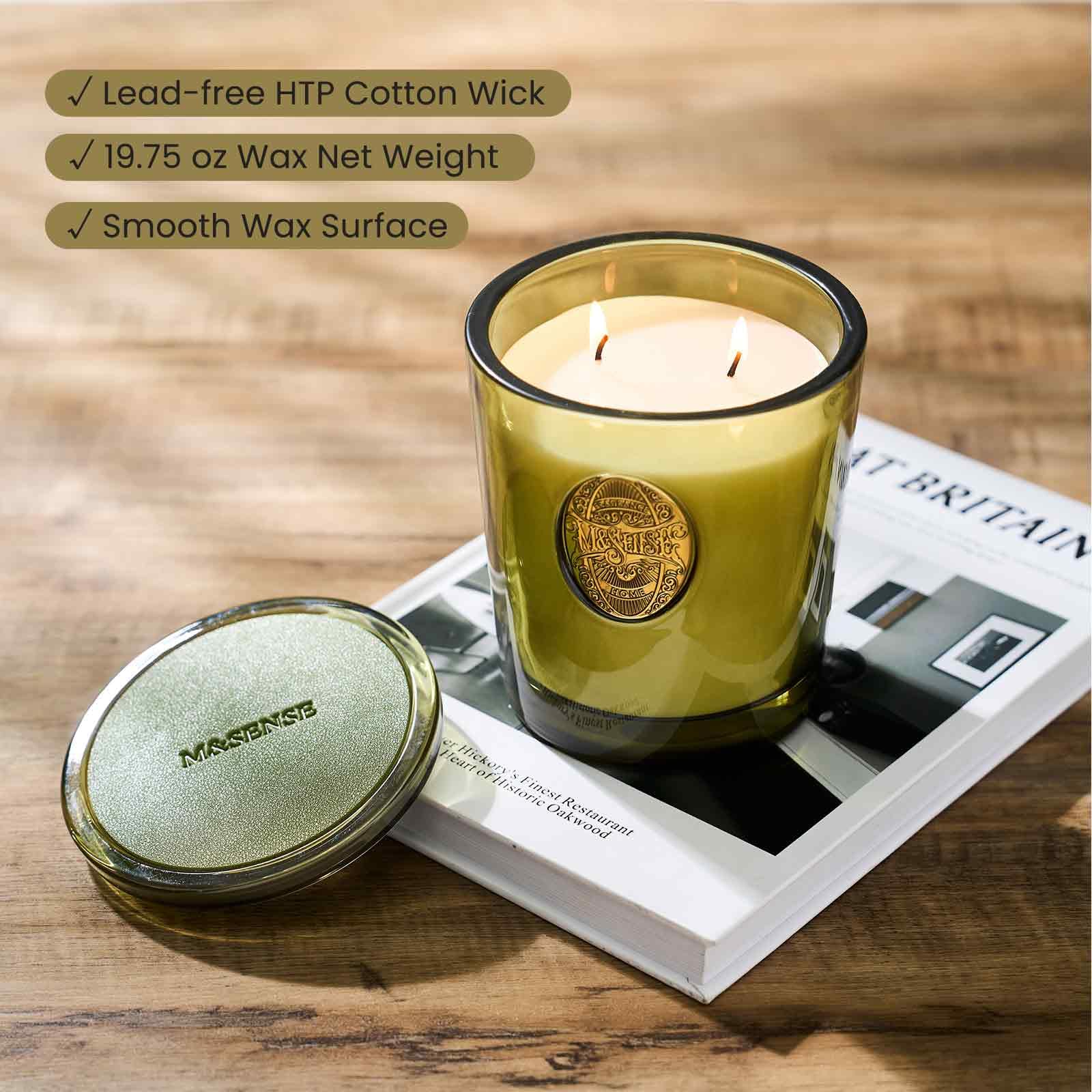 M&SENSE soy-palm wax candle is clean-burning and eco-friendly