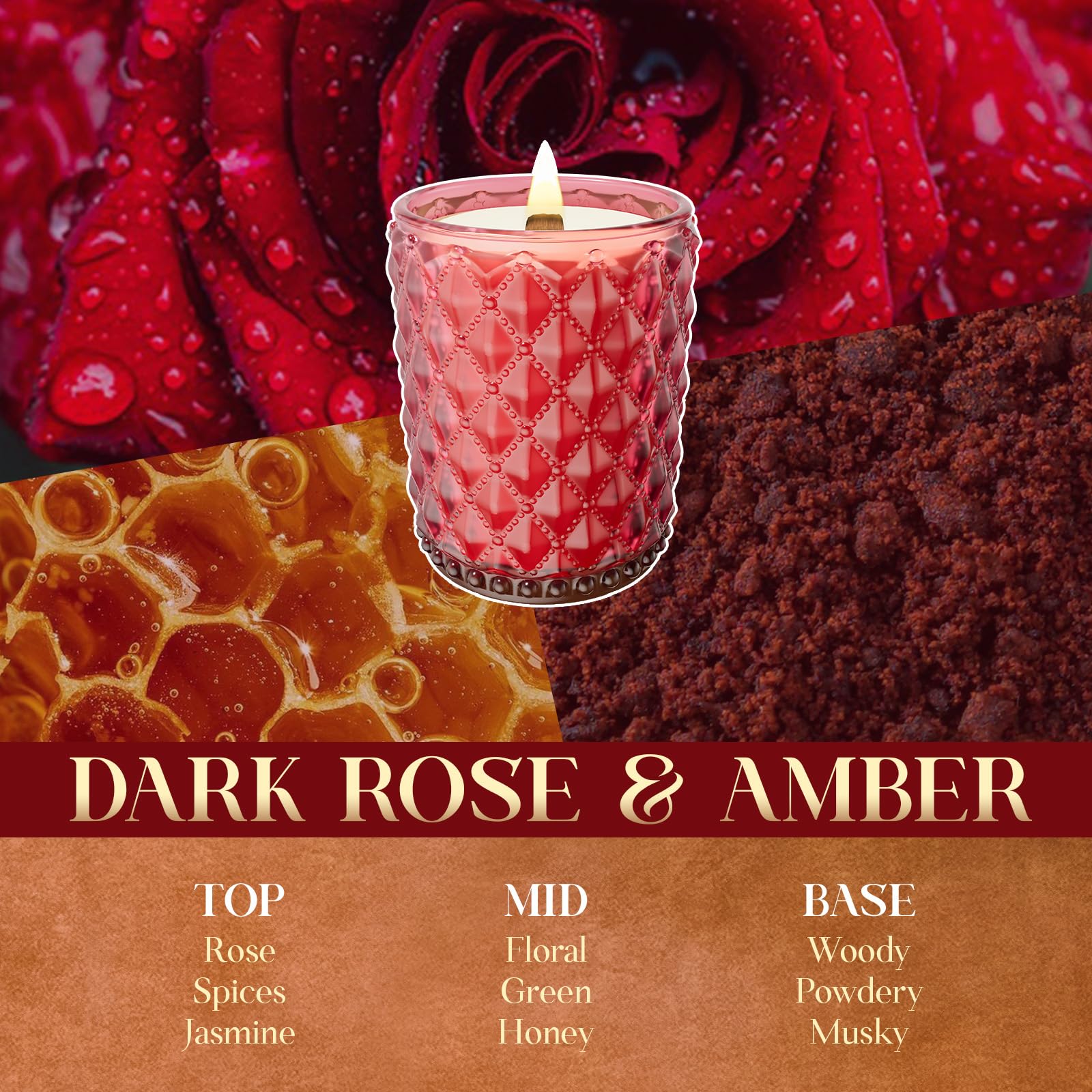 M&SENSE Dark Rose & Amber gift-ready packaging for birthdays and holidays.