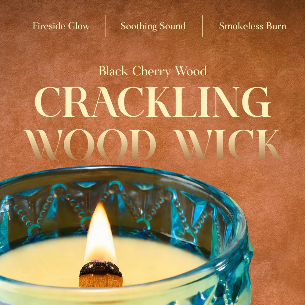 M&SENSE Jasmine Garland Candle wick detail highlights lead-free for even burn.