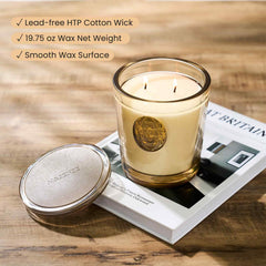 M&SENSE large-capacity candle serves as a stylish centerpiece.