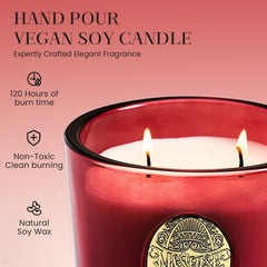 M&SENSE candle in wild rose red, 19.8 oz, premium oils