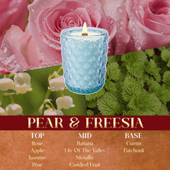 M SENSE Pear and Freesia candle ready for gifting with fragrance