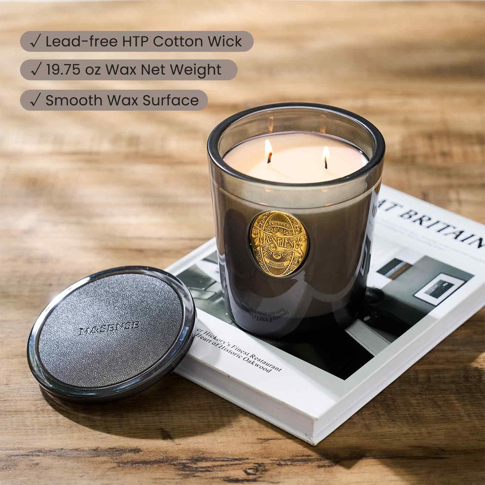 MSENSE relaxing bedroom ambience candle highlighting soothing fragrance