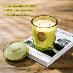 M&SENSE reusable glass vessel shown as chic home centerpiece.