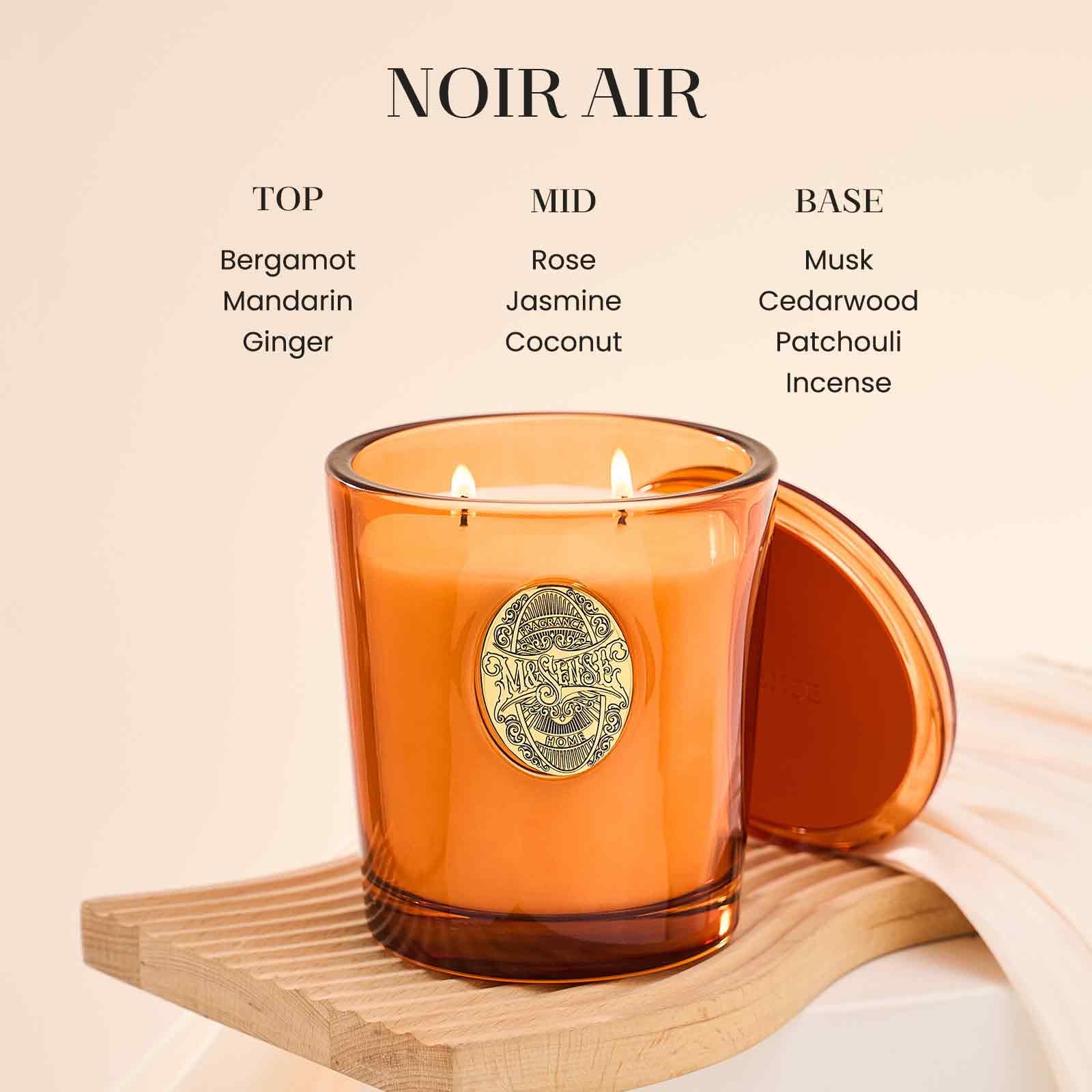 M&SENSE premium soy-palm wax candle highlights sophisticated design and scent.