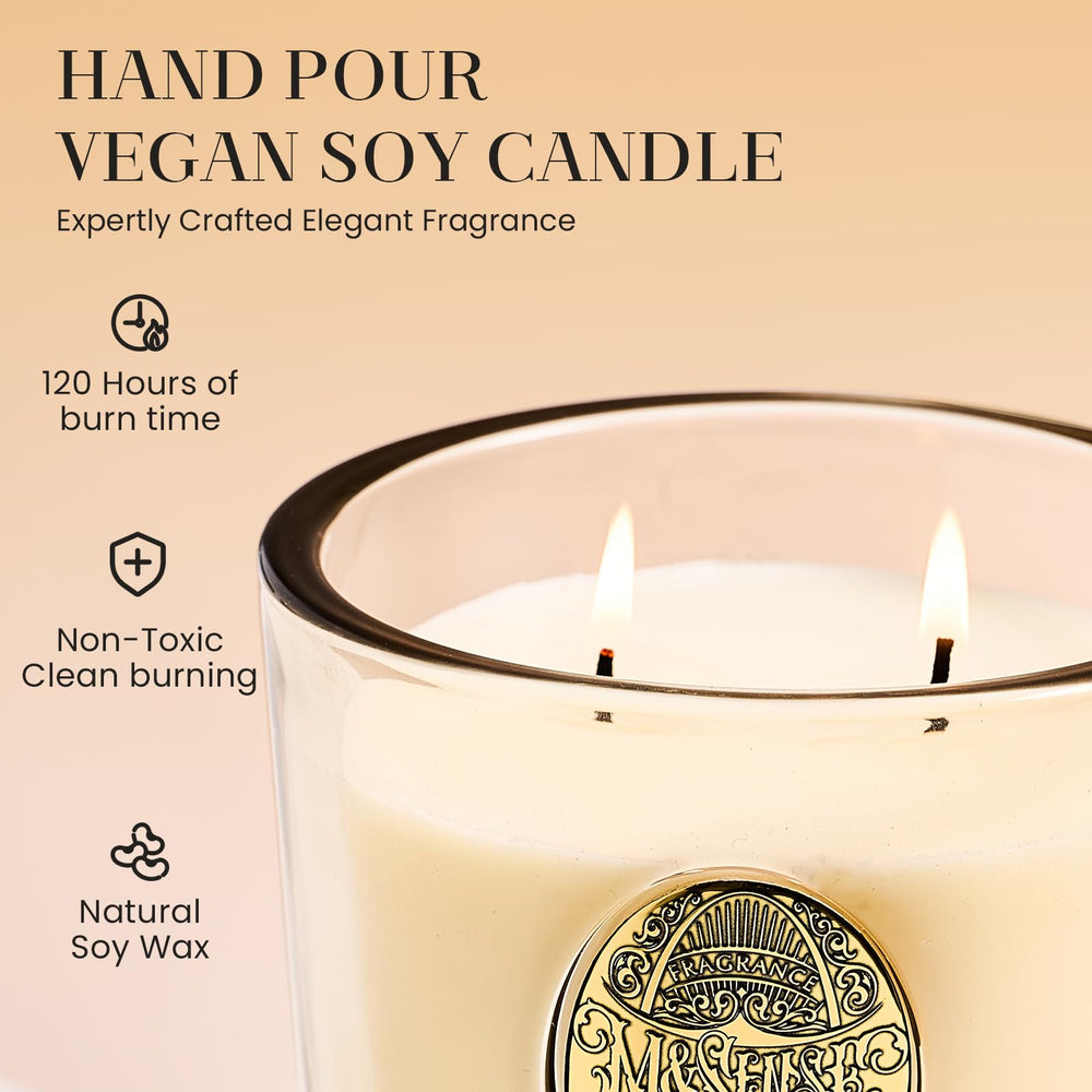 M&SENSE candle with smoke-free wicks creates a soot-free atmosphere in the living room.
