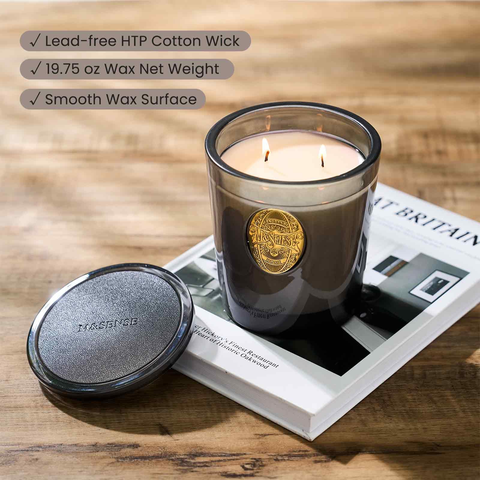 MSENSE candle wax blend emphasizes natural soy-palm for clean burn.