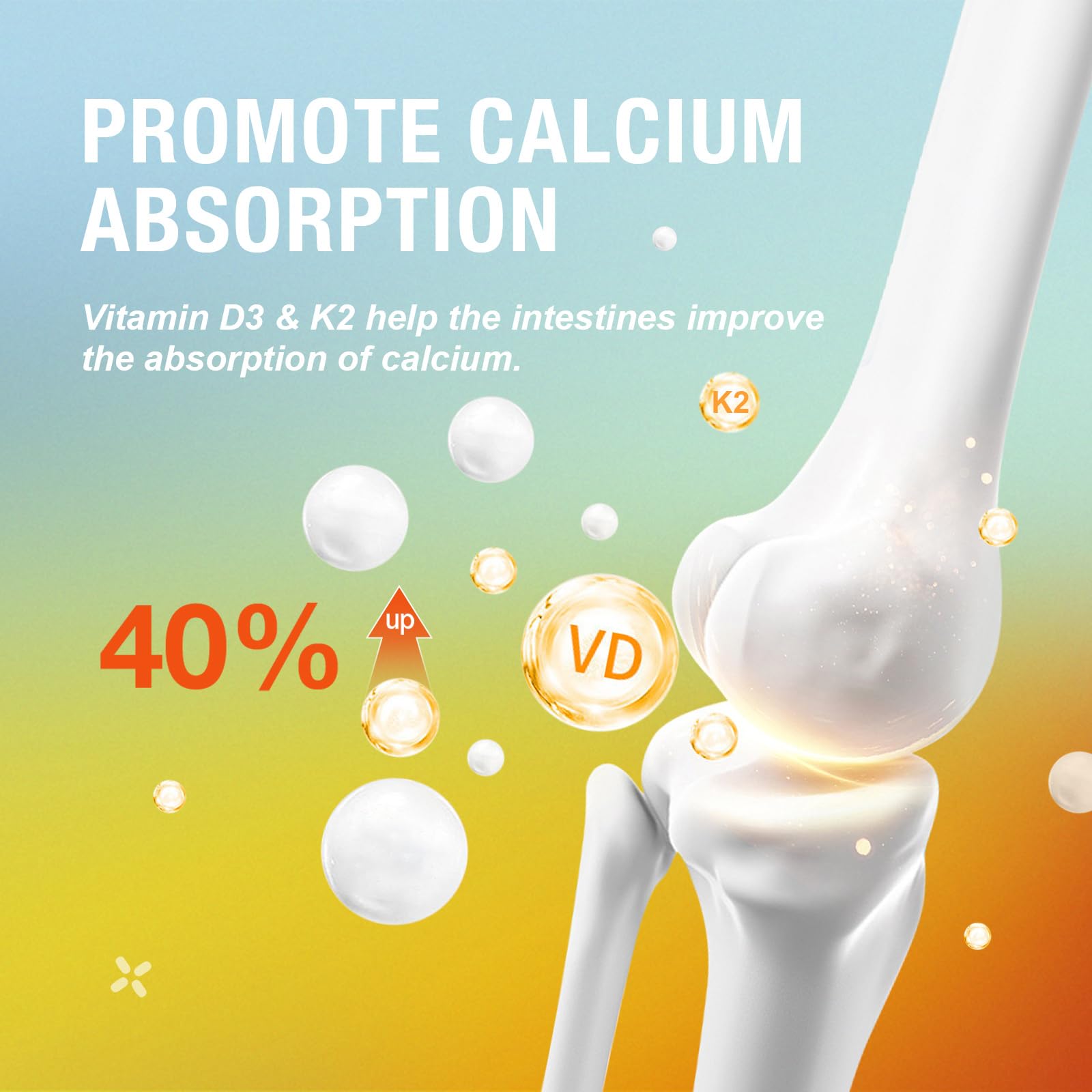 MSLOTAL Calcium Citrate Gummies close-up texture showing chewy consistency and vibrant orange color.
