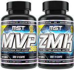 MST Foundation Stack bottle showing three products for post-workout recovery