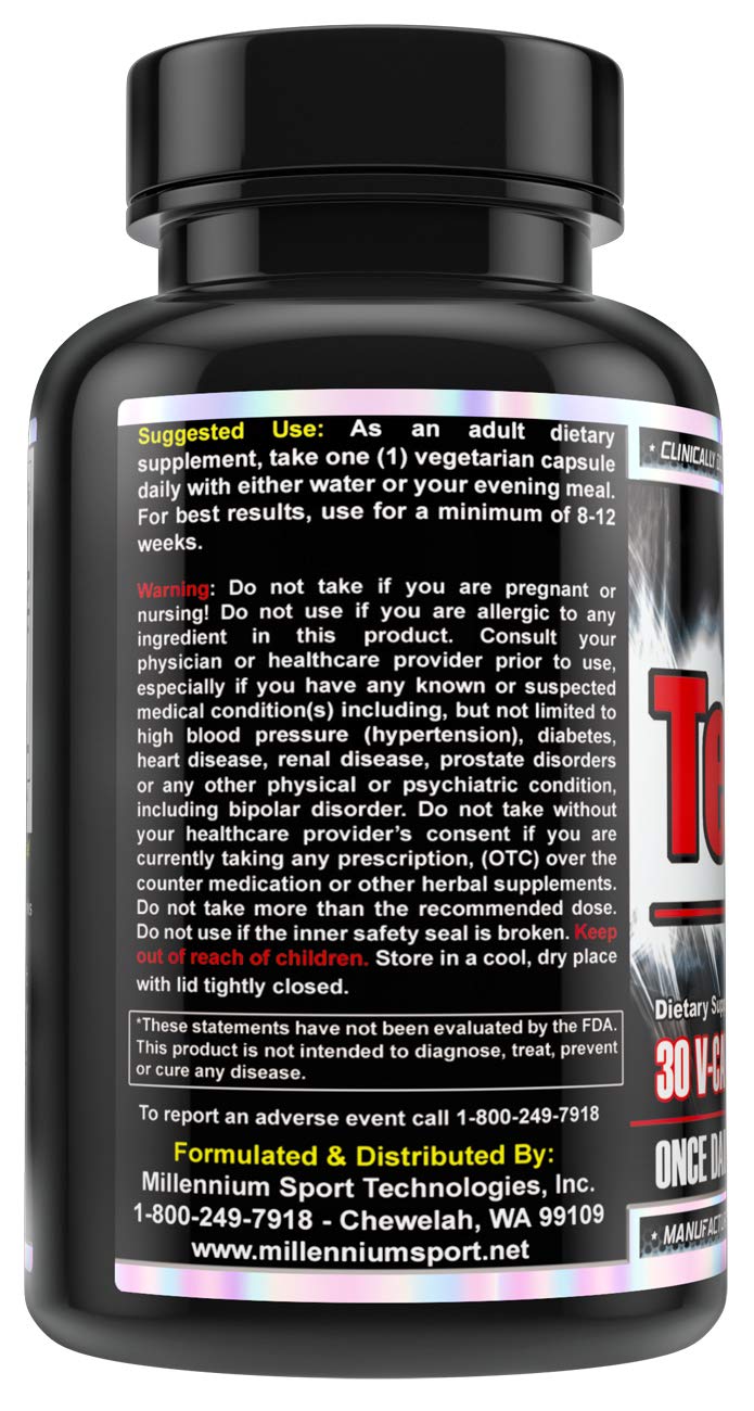 MST Testofen capsules close-up showing standardized Fenuside potency.