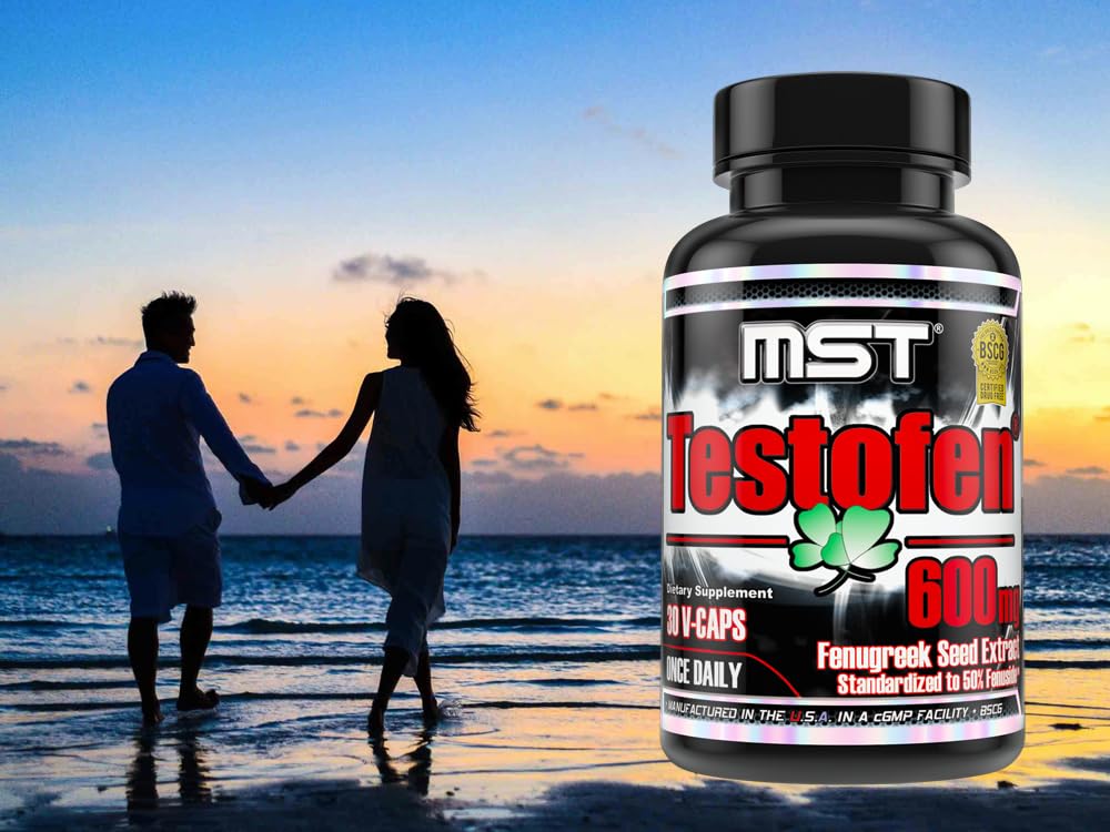 MST Testofen ingredients panel reveals clinically formulated fenugreek extract.