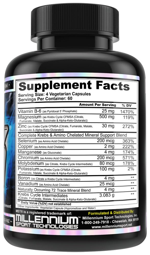 MST ZMK Nighttime label highlights ATP BSCG certification and trace minerals for nighttime use.