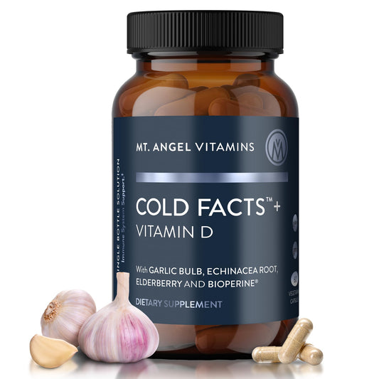 Mt. Angel Vitamins Cold Facts bottle for daily immune support