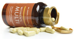 Mt Angel Vitamins proprietary herbal blend bottle suggests targeted women's wellness support.