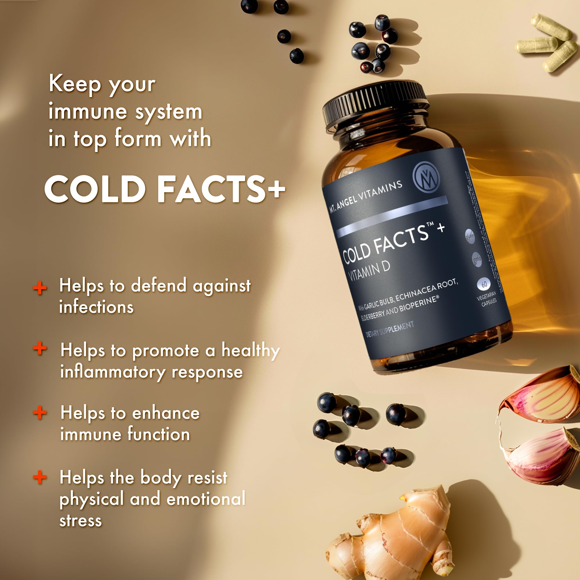 Mt. Angel Vitamins vitamin D graphic highlighting immune support potential