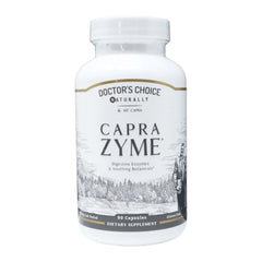 CapraZyme bottle front view by Mt Capra for daily digestion support