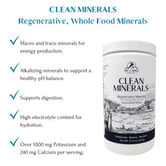 Mt Capra Clean Minerals nutrition label shows calcium and minerals details