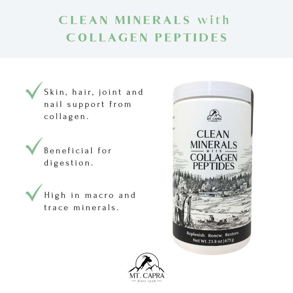 Mt Capra goat milk minerals ingredients label highlights minerals.