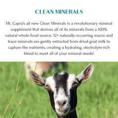 Grass-fed goat whey source for Mt Capra Clean Minerals