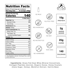 Mt Capra hot cocoa mix in a cup for a warm, mineral-rich treat.