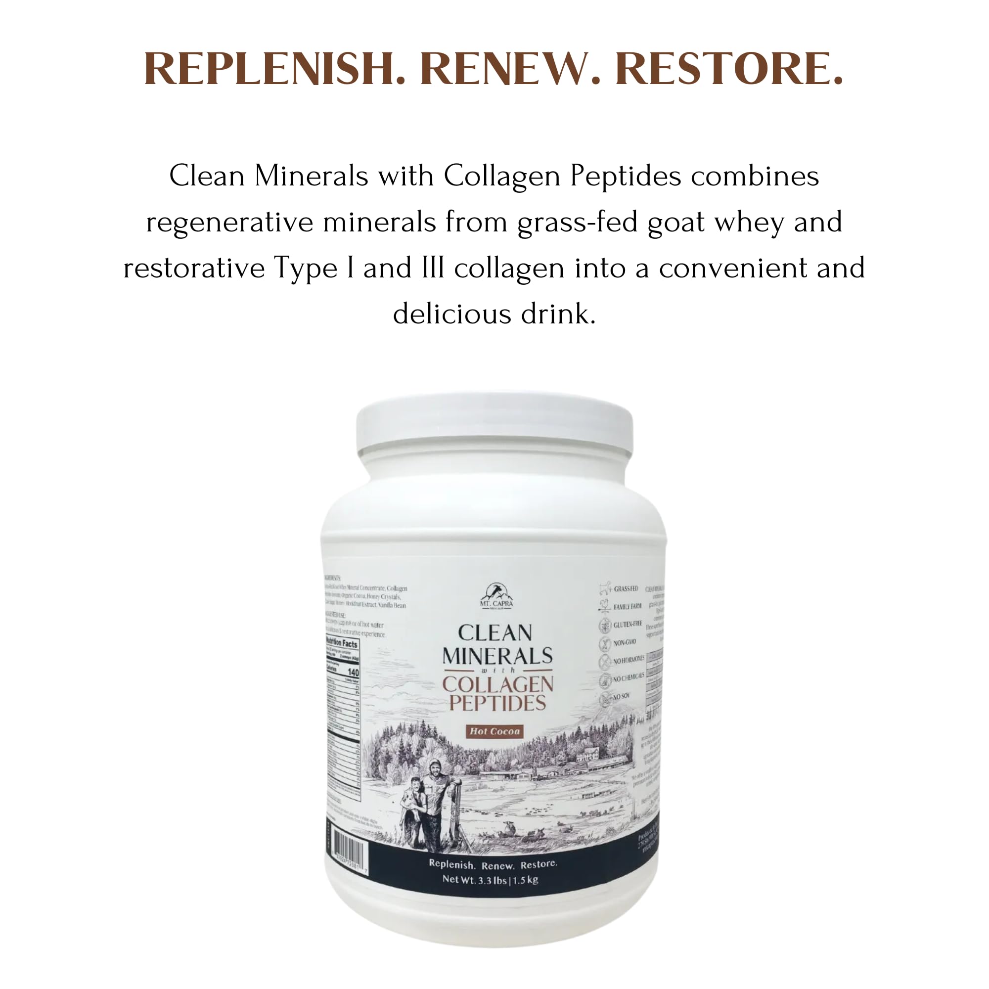 Mt. Capra Hot Cocoa mocha mineral protein boost ideal for mornings