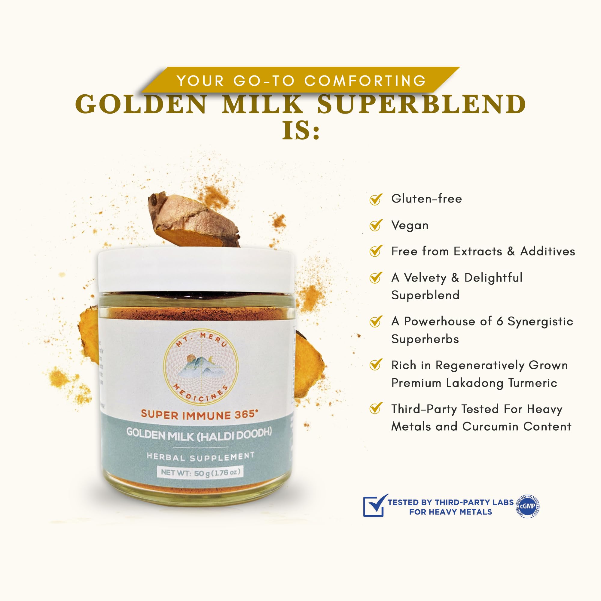 Mt. Meru Medicines saffron-cardamom blend aroma enhances mood and flavor in Golden Milk
