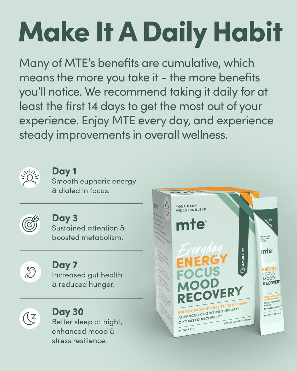 MTE ready to mix drink in a glass of water shows a refreshing sugar free option.