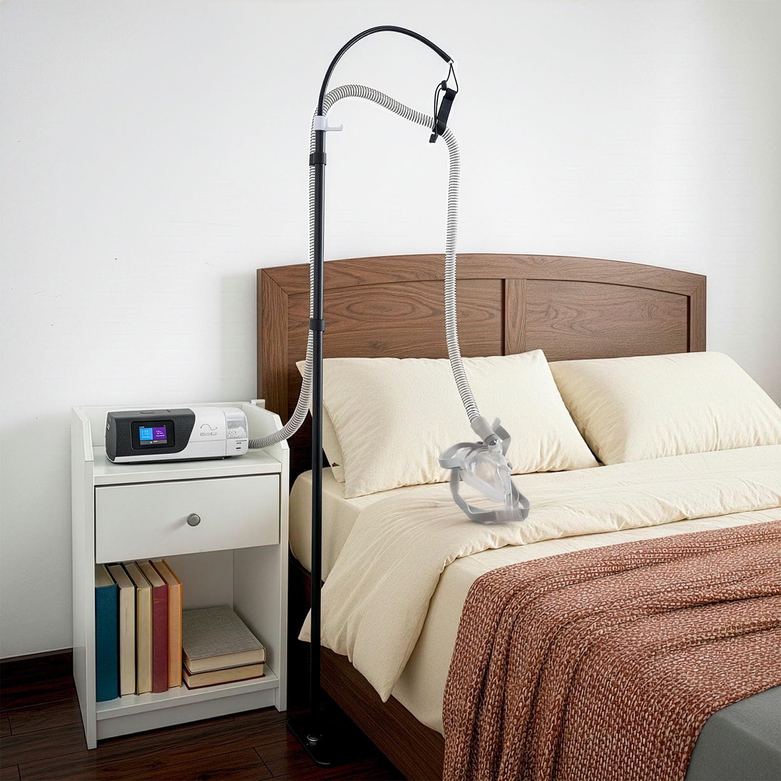 Mt.Jun CPAP hose holder base stabilizes tubing all night
