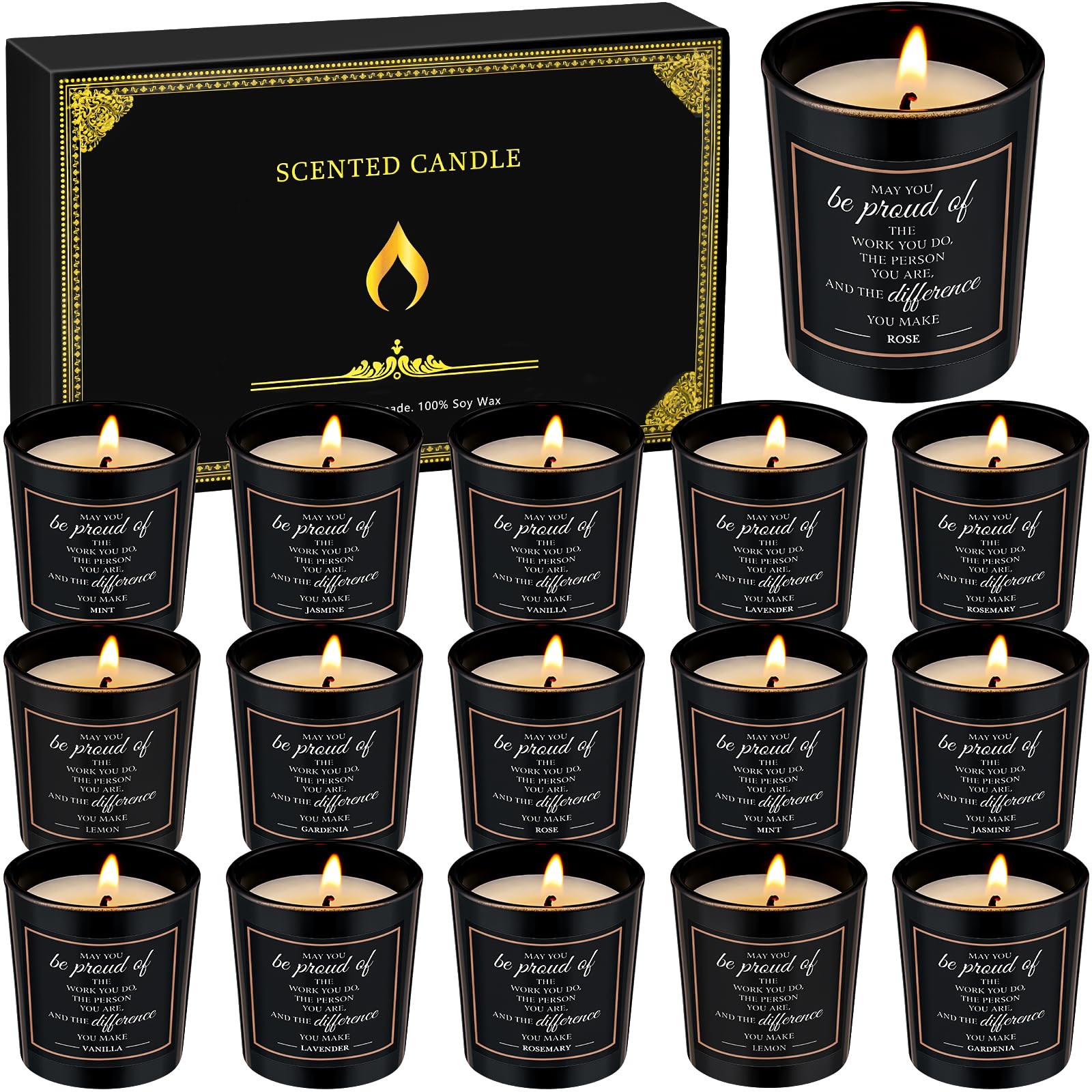 MTLEE 16-pack scented candles gift set for gifting and ambient mood.
