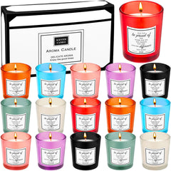 MTLEE 16 pack scented candles set with gift ready packaging