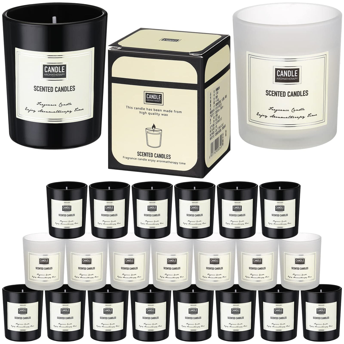 MTLEE 24-pcs candles gift box with eight fragrances for gifting