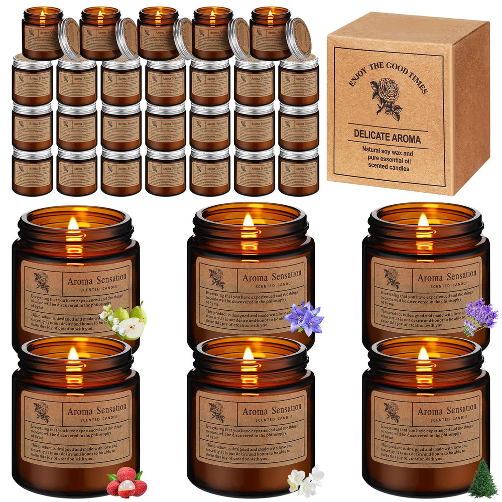 MTLEE 36-pcs scented candles gift set for a calming home ambiance.