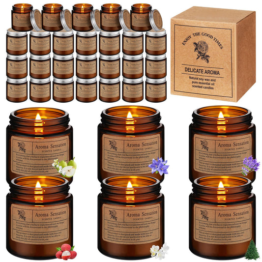 MTLEE 36-pcs scented candles gift set for a calming home ambiance.