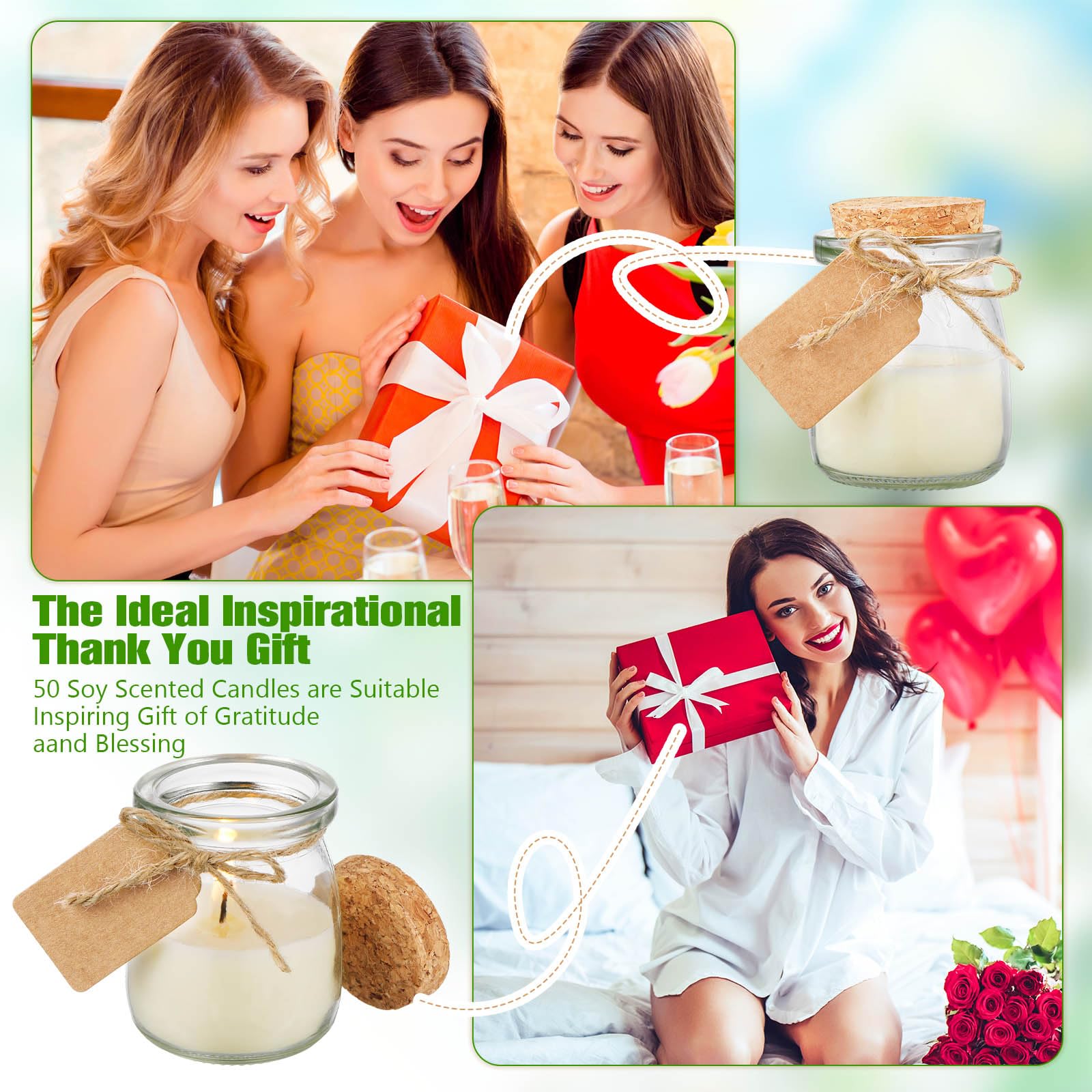 MTLEE bridesmaid gift candle set suitable for bridal party favors.