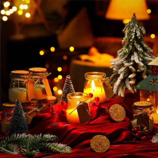 MTLEE Christmas tree scent jar candle in gift-ready packaging