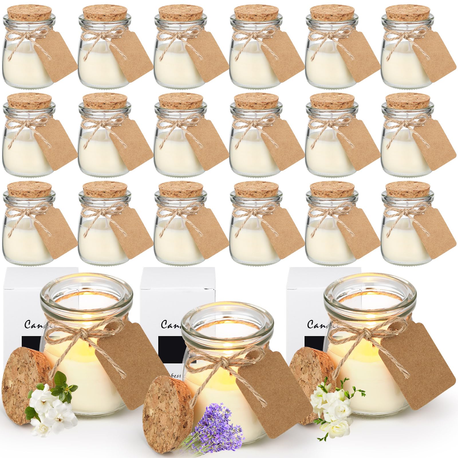 MTLEE flower scent jar candles in gift-ready packaging