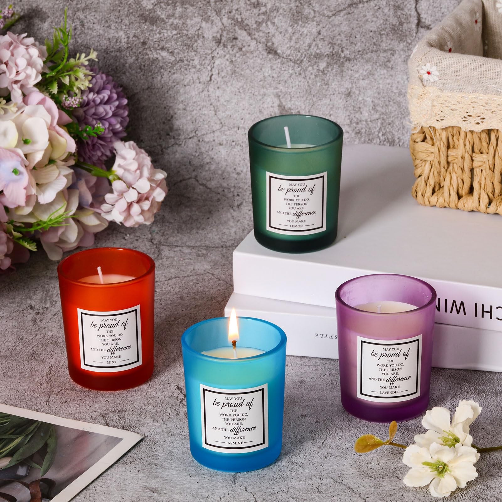 MTLEE gardenia rose candle highlighting colorful design for cozy ambiance
