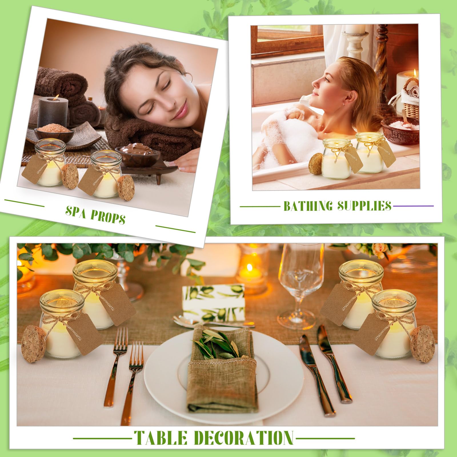 MTLEE home decor display with elegant candle jars