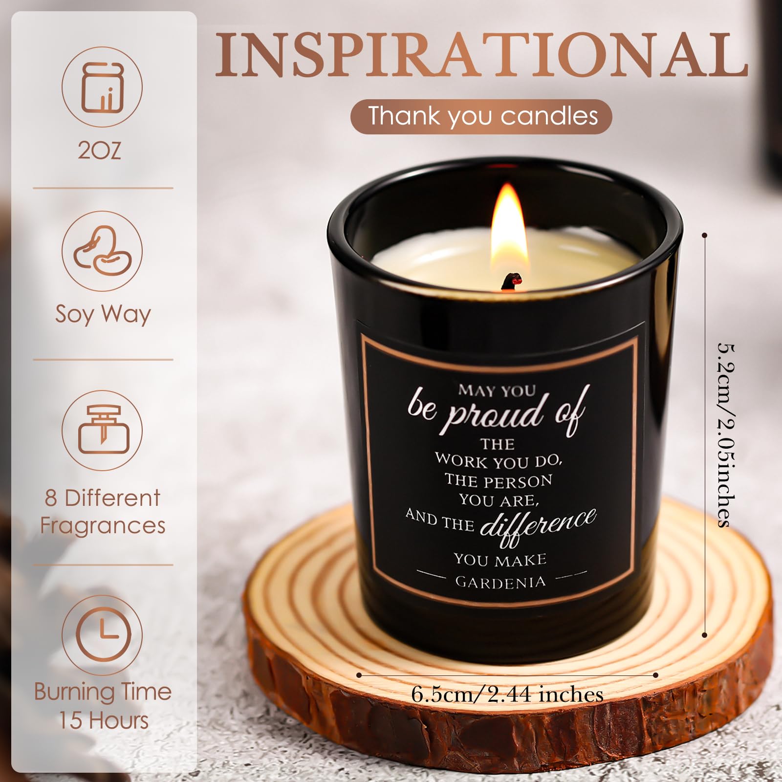 MTLEE soy wax candles with cotton wicks offer clean burn and fragrance.