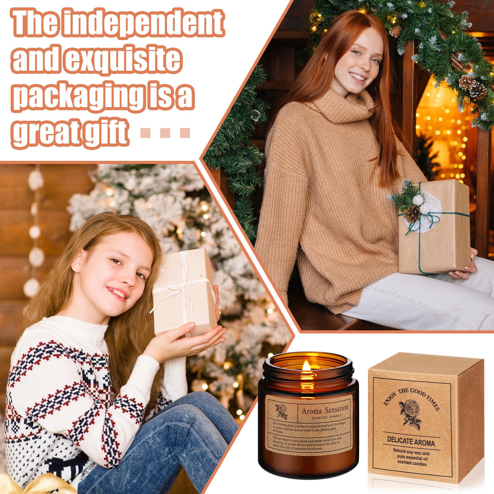 MTLEE amber glow from warm candles creates inviting home atmosphere.