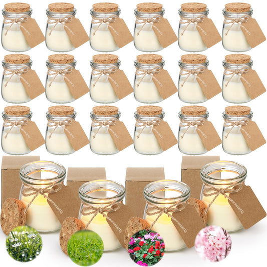 MTLEE wedding jar candles 24-pcs set for guests and decor