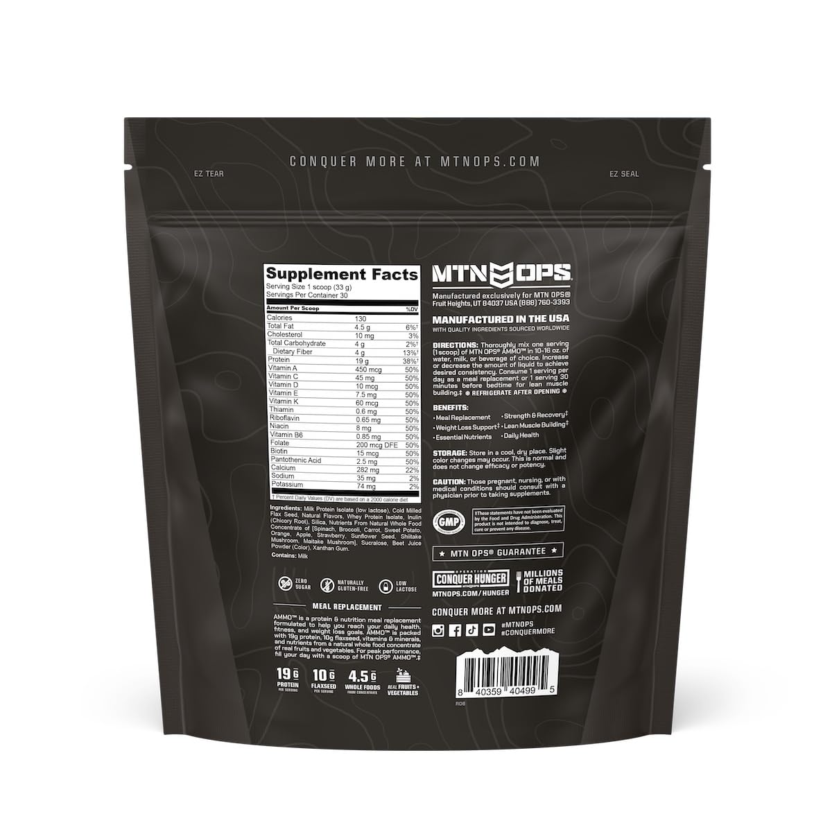 MTN OPS Ammo shake ready-to-drink glass with prepared shake