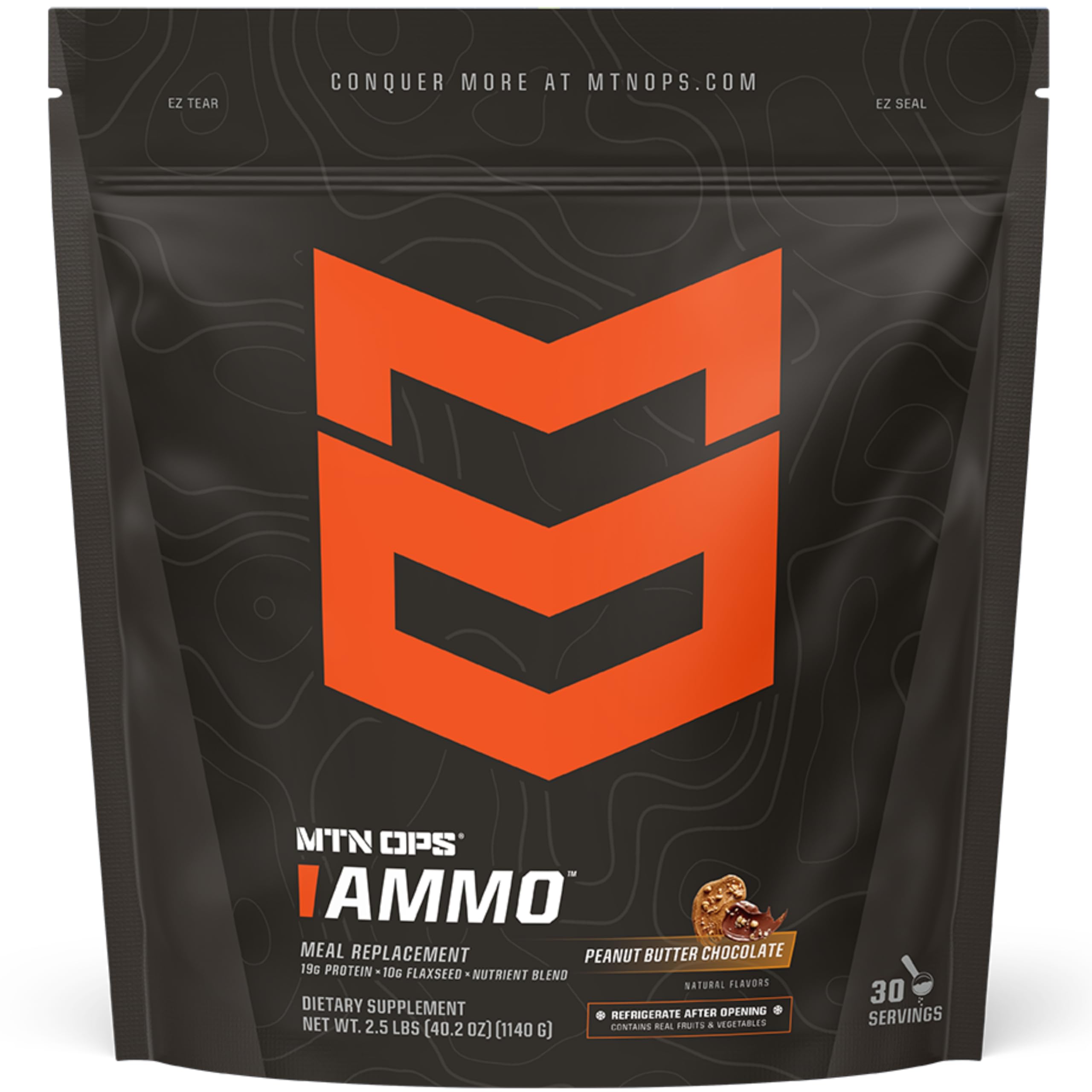 MTN OPS Ammo Meal shake poured in a glass for a quick protein-rich breakfast