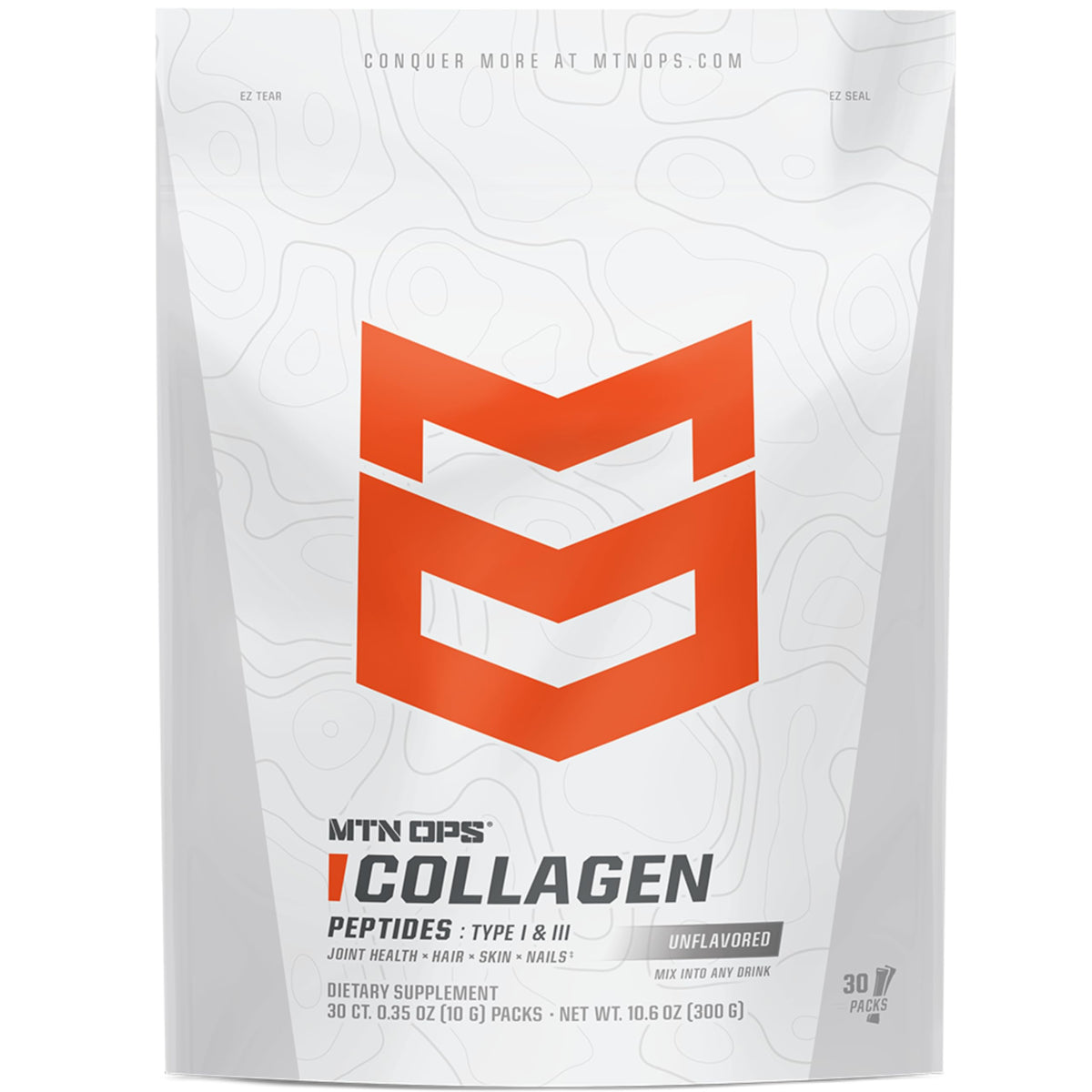 MTN OPS Collagen To-Go Stick bottle showing portable joint support on the move