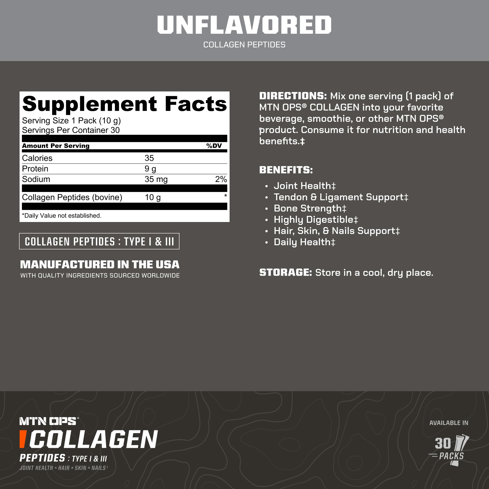 MTN OPS Collagen To-Go Stick dissolving in water for quick, clean protein