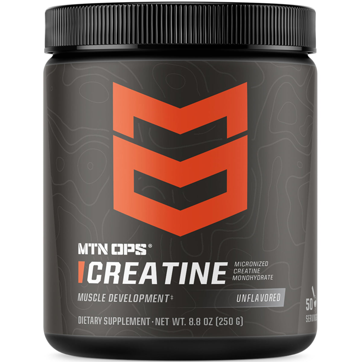 MTN OPS creatine micronized unflavored jar ready to mix for high-intensity training support